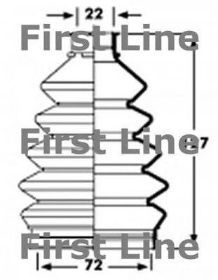 FIRST LINE fcb2351 -  Пыльник, приводной вал
